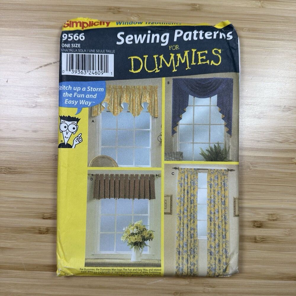 Vtg Simplicity Pattern 9566 Curtains Sewing Pattern For Dummies Homemade Windows